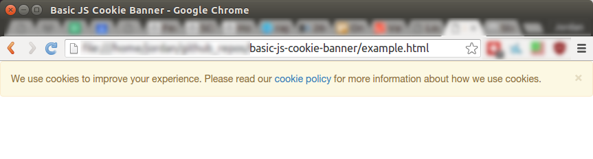 Cookie banner screenshot