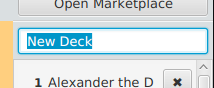 Deck name editing