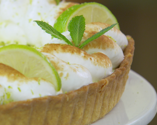 A cropped Key Lime pie