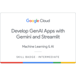 Develop GenAI Apps with Gemini and Streamlit Skill Badge