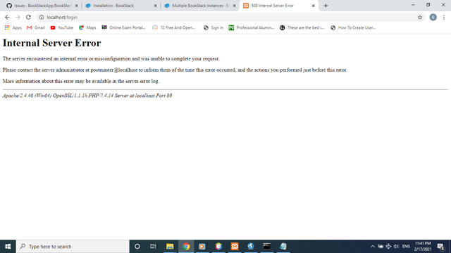 500 Internal Error after Installation · Issue #2569 · BookStackApp ...