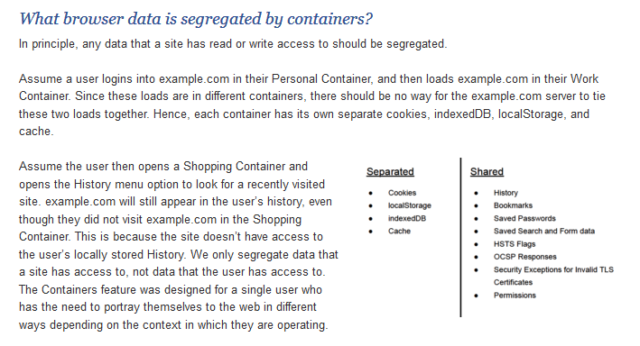 Container segregation