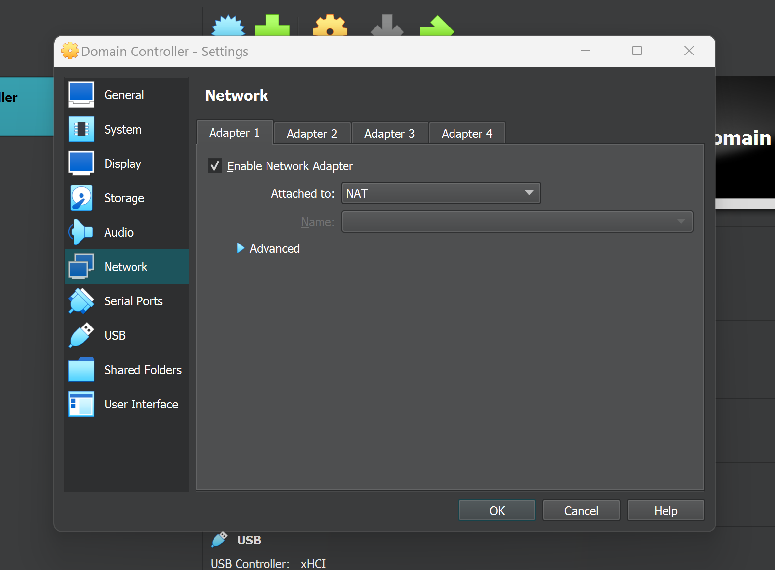 External Network Interface Card Setup.