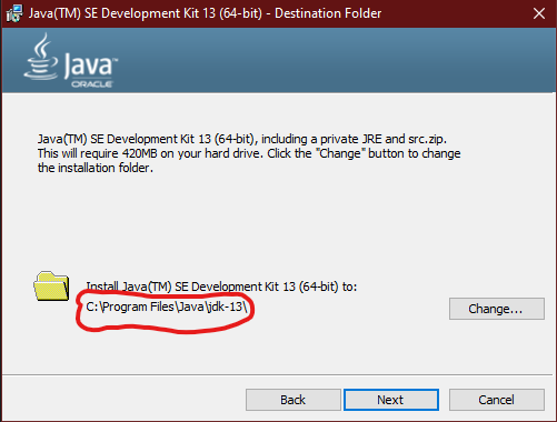 Java SDK Installation path