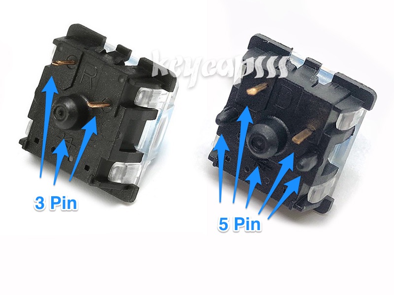 5 pins vs 3 pins switches