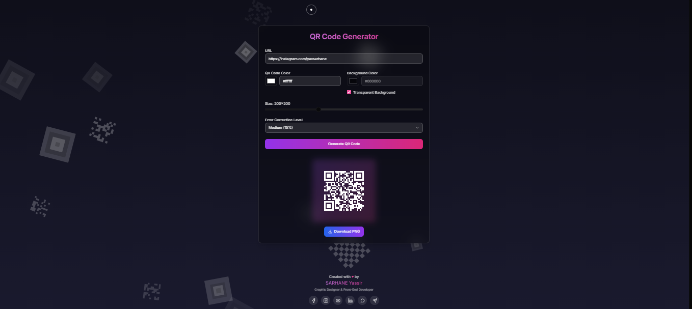GitHub - yaxsarhane999/qr-code-generator: A modern, responsive web ...