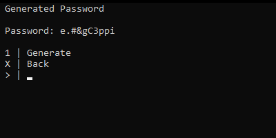 Generated Password