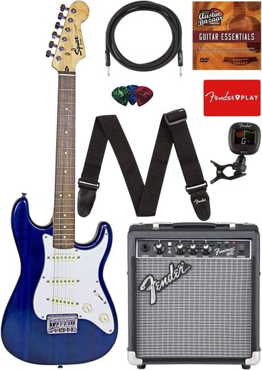 fender-squier-24-inch-short-scale-strat-pack-transparent-blue-bundle-with-frontman-10g-amplifier-ins-1