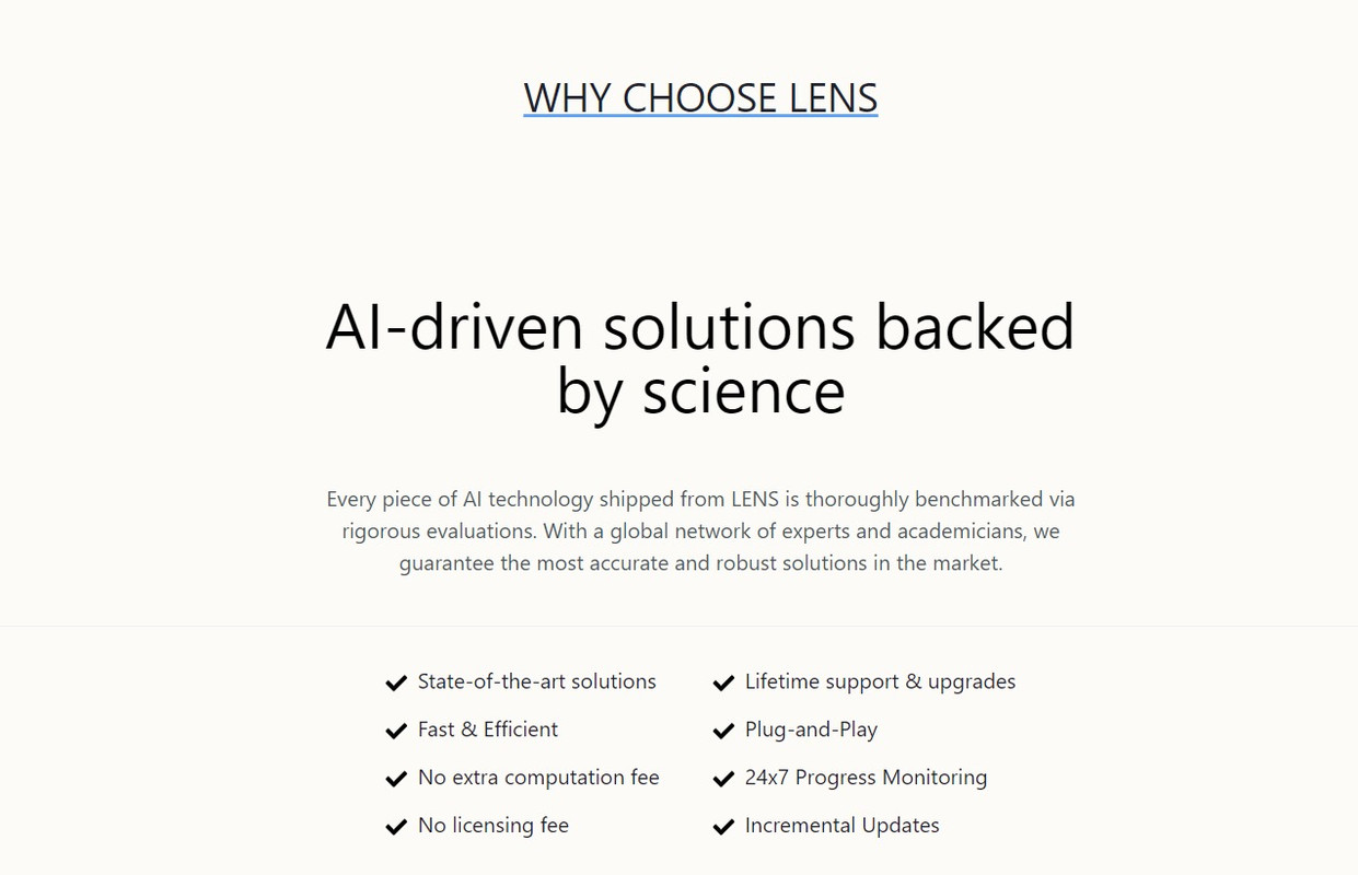 Why Choose Lens Page