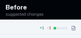 Before/after suggested changes