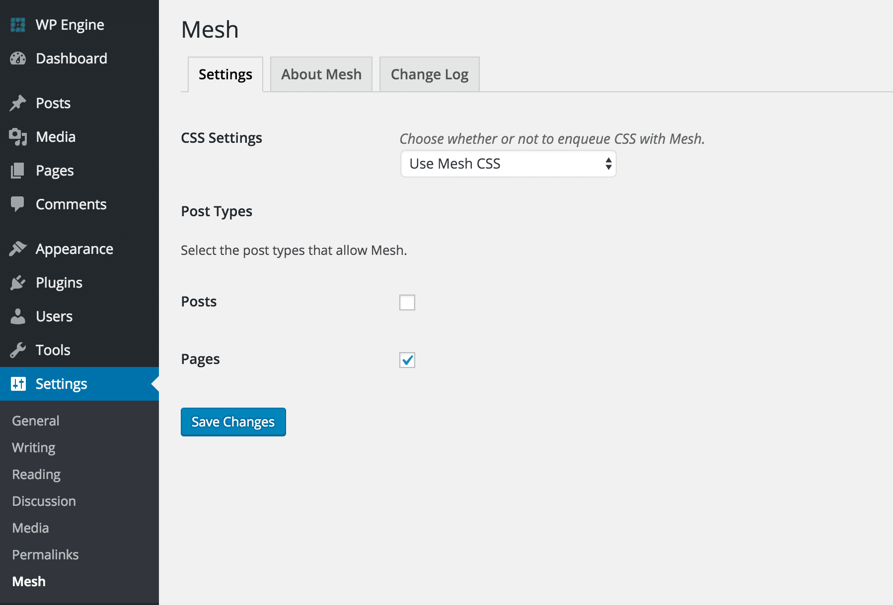 Mesh Settings