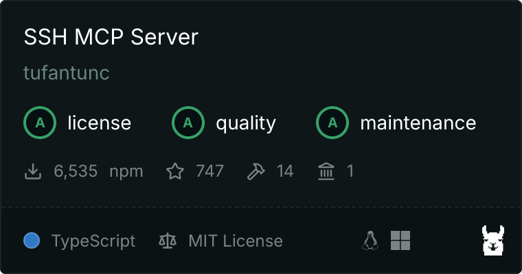 SSH MCP Server on Glama