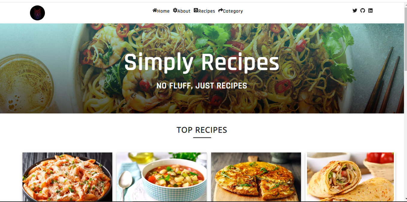 Recipe App Website