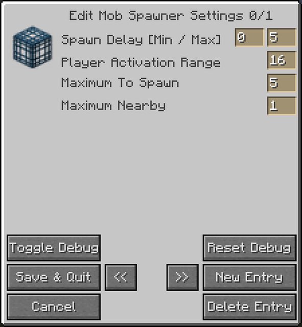 Spawner GUI Main Page