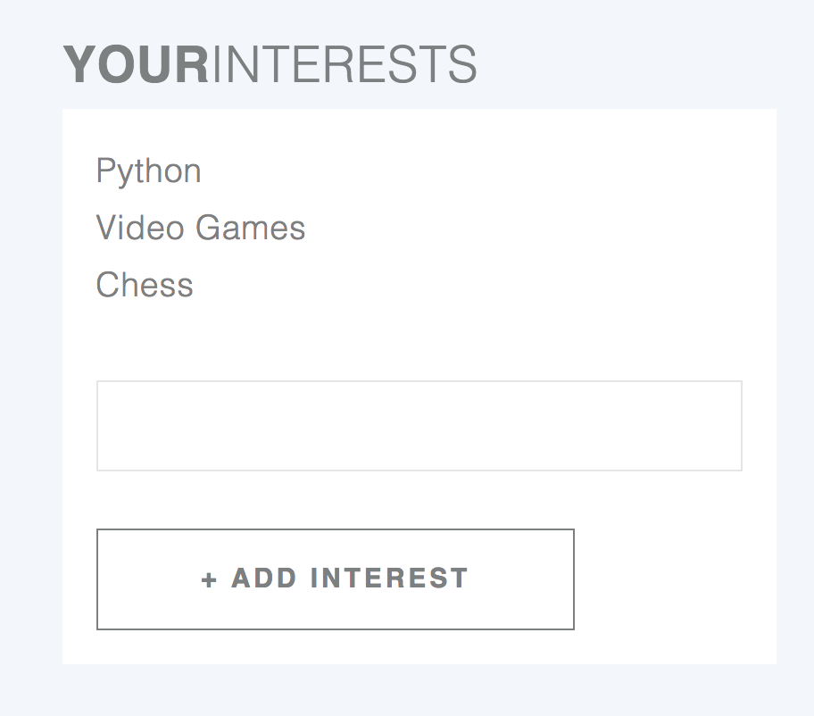 Interests