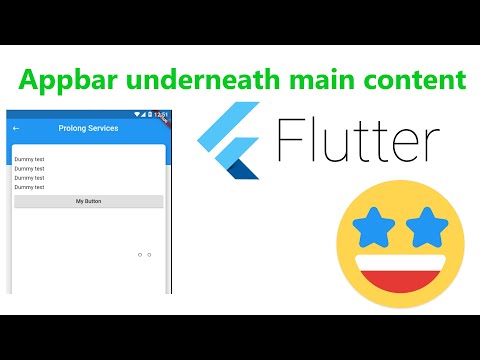 Custom appbar in flutter - Appbar underneath main content