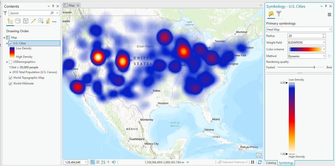 Heat map renderer