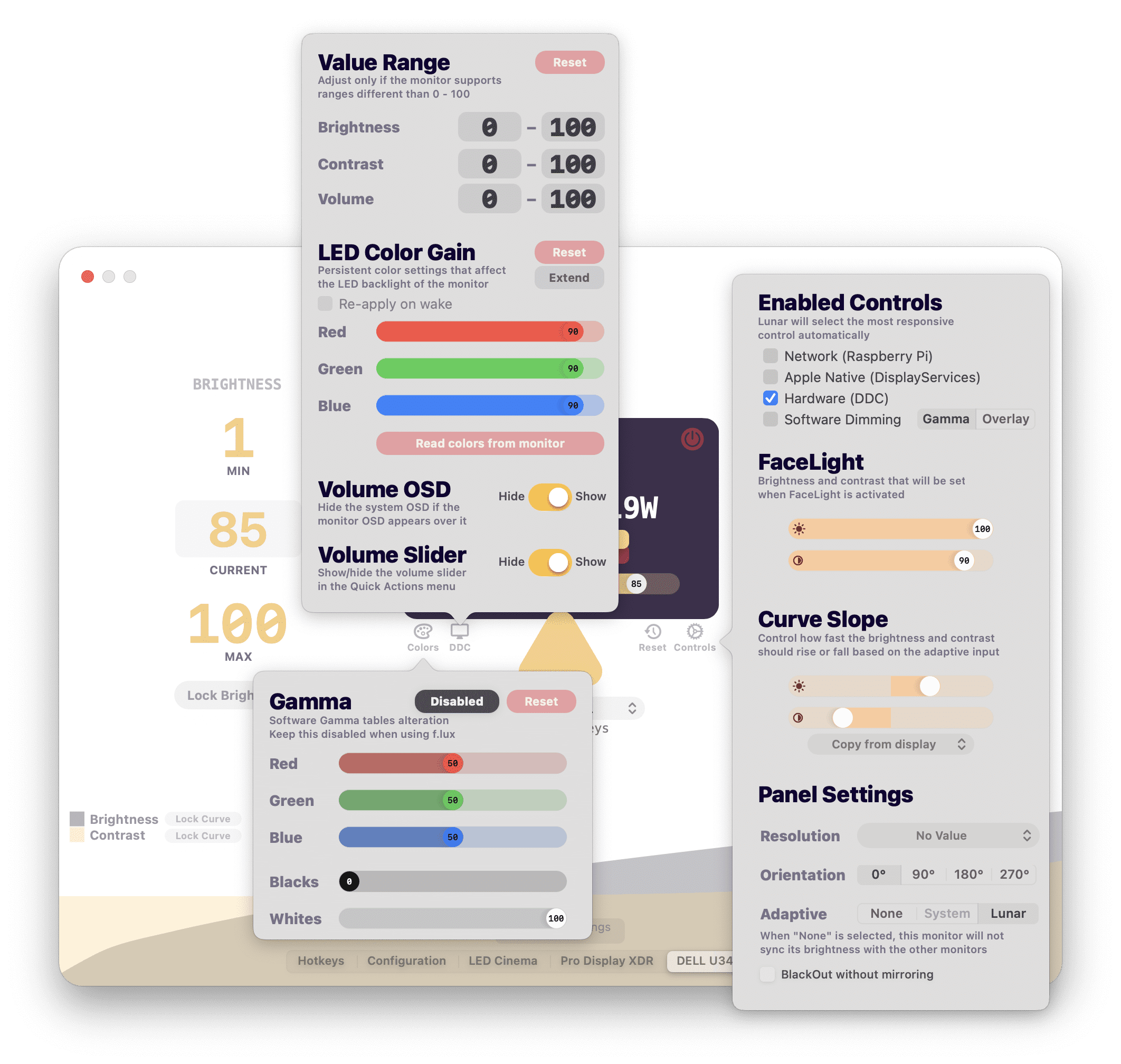 Display settings