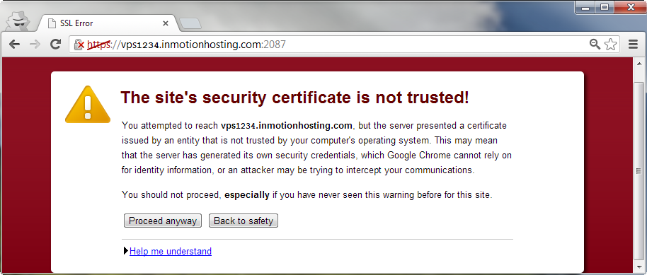 Untrusted Cert