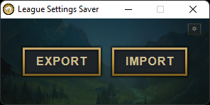 League Settings Saver