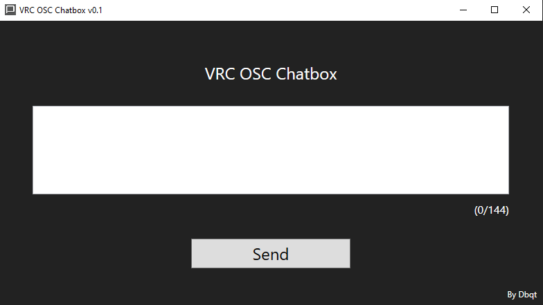 Screenshot of VRC OSC Chatbox app