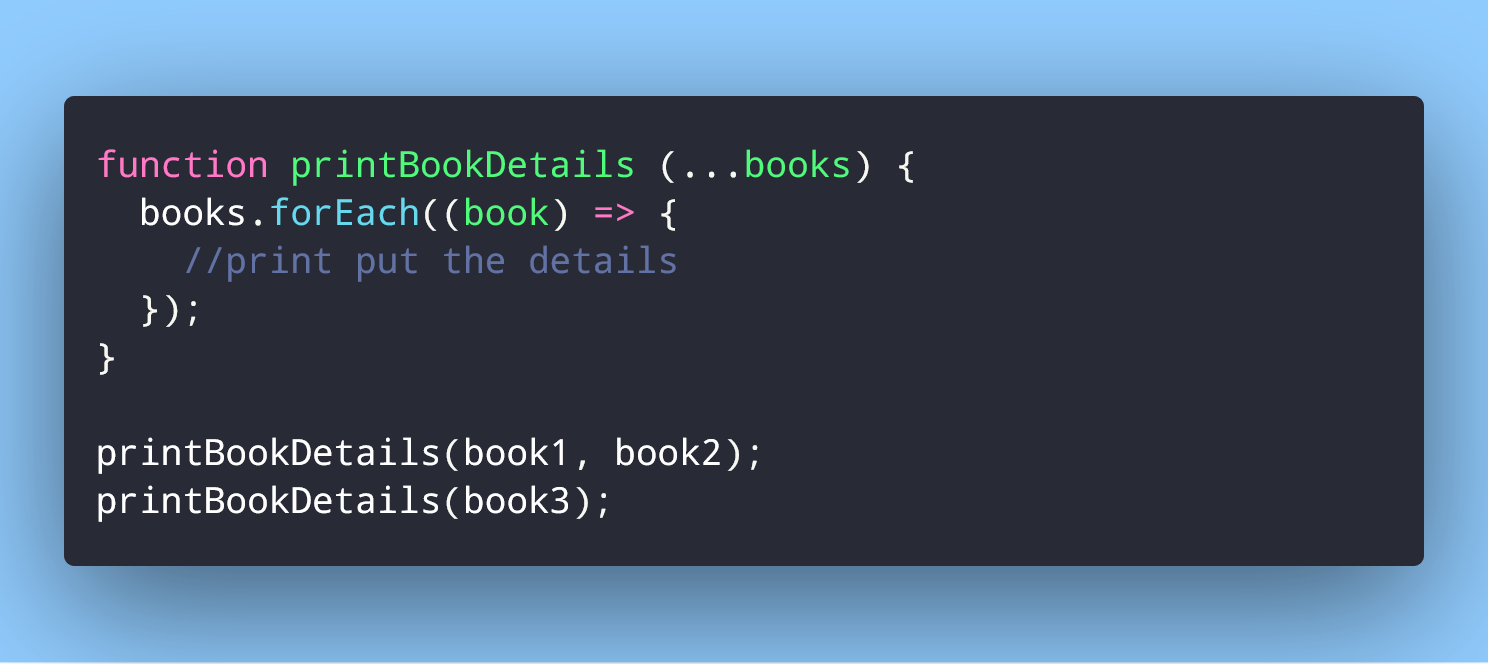 Variable function arguments solved with rest parameter