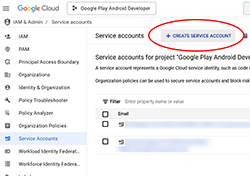Create a new Service Account