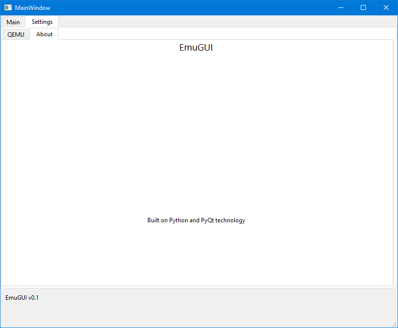 EmuGUI 0.1 on Windows 10