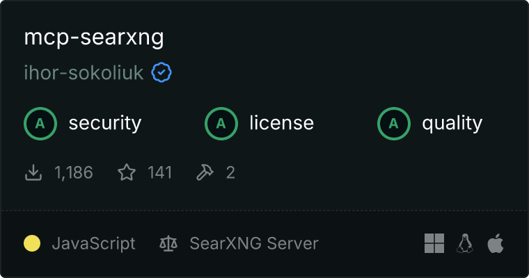 SearxNG MCP Server