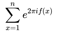 Exponential sum