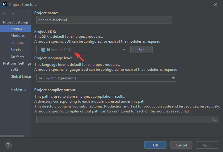 Check your Java SDK level to be 16!