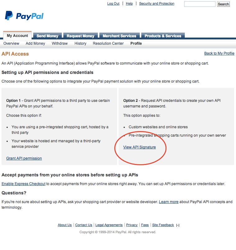 API access