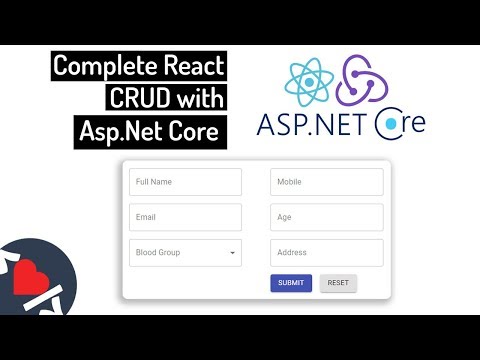 Video Tutorial for Complete React CRUD with Asp.Net Core Web API