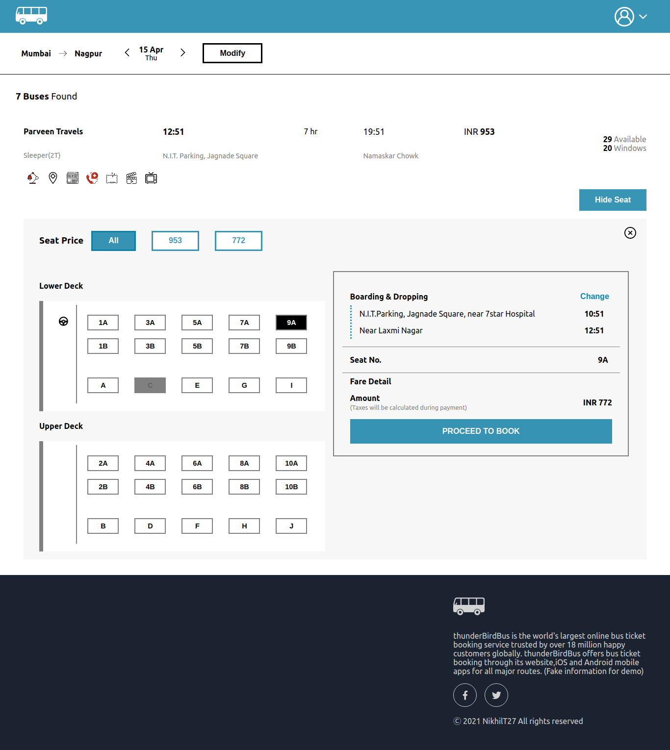 NonRed Bus Website