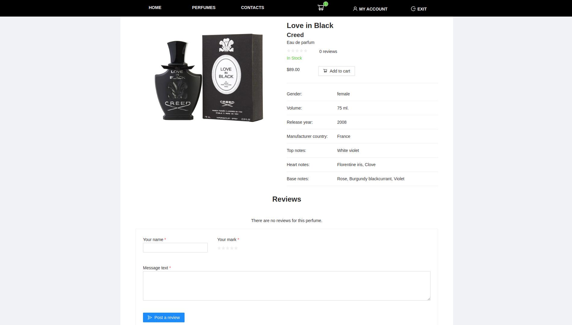 Product page