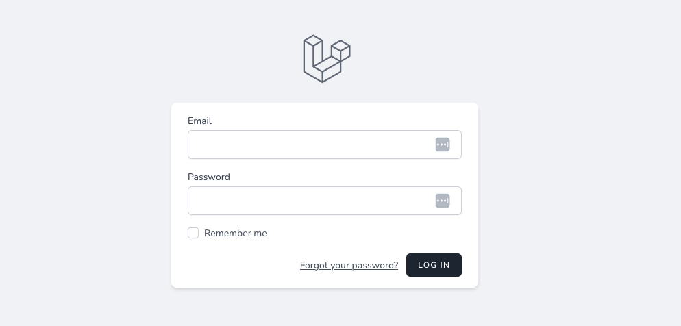 Login page