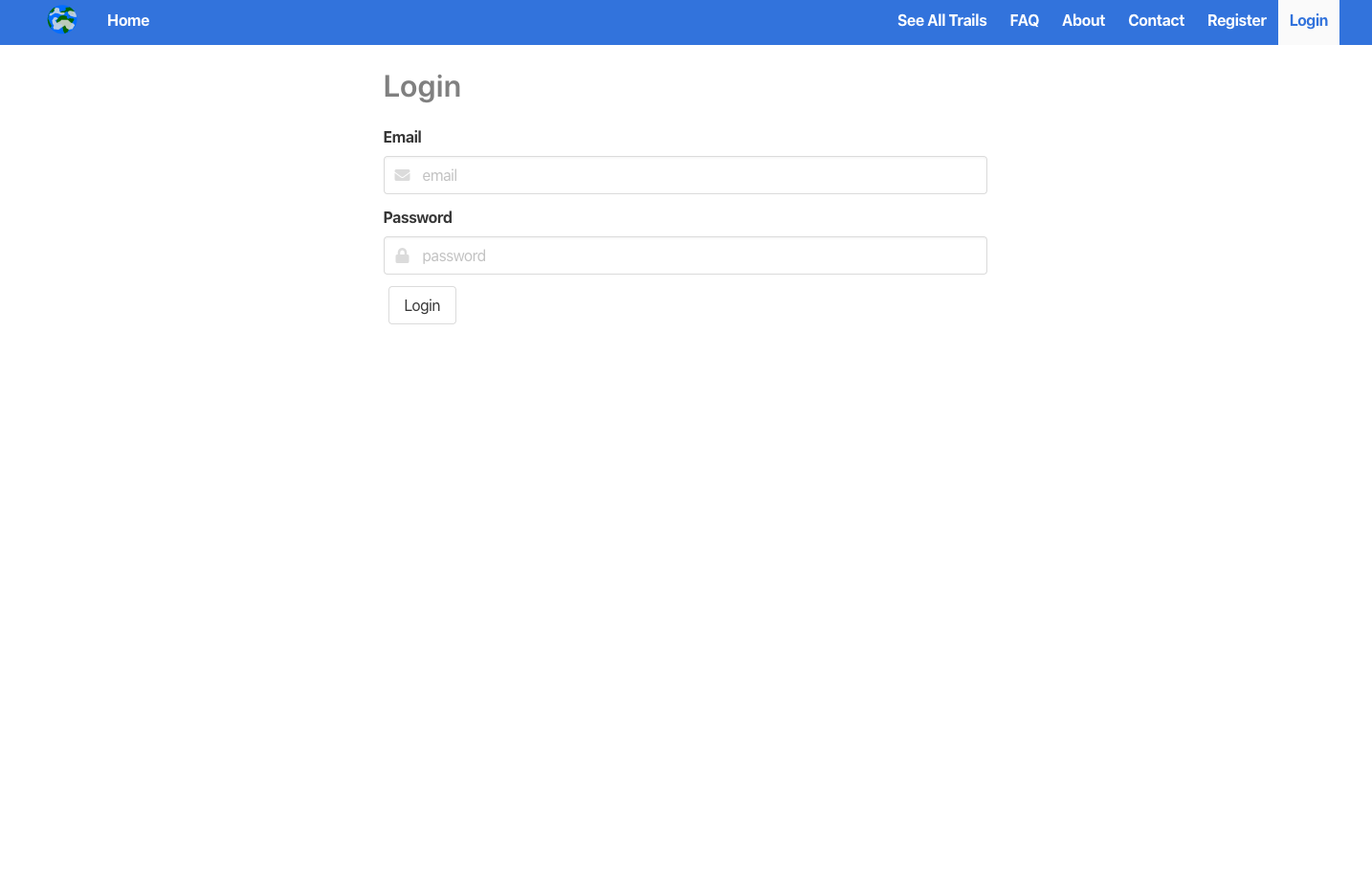 login page