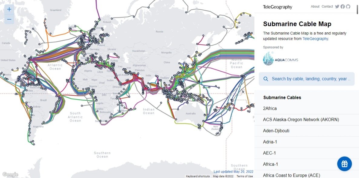 submarine cable map website