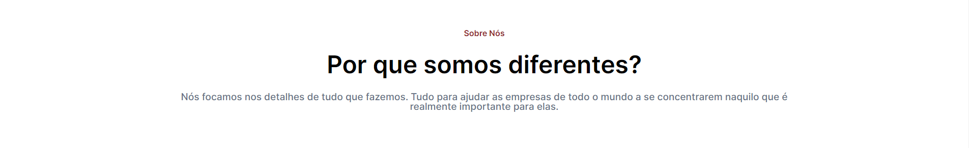 Resultado do desafio do segundo dia, seção de cabeçalho da página Optimus Tech