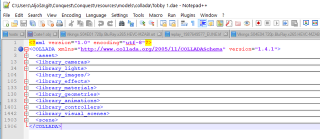 collada format structure