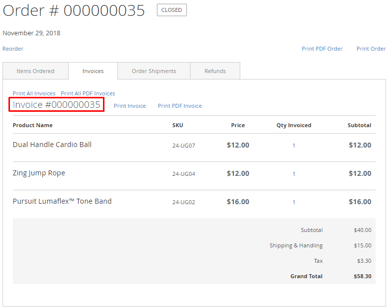 Invoice after being applied Same Order Number Extension