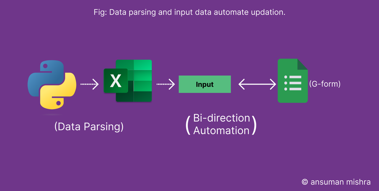 Fig: Data parsing and input data automate updation.