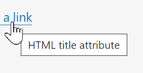 HTML title attribute