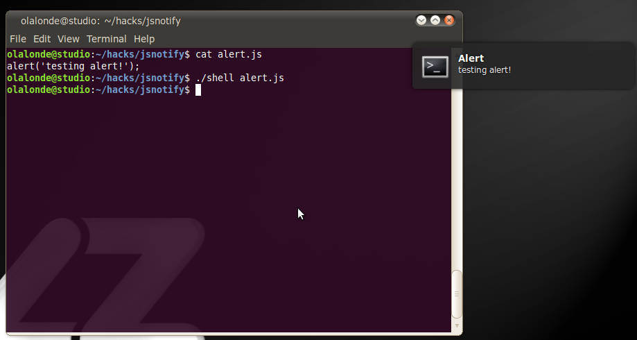 jsnotify screenshot