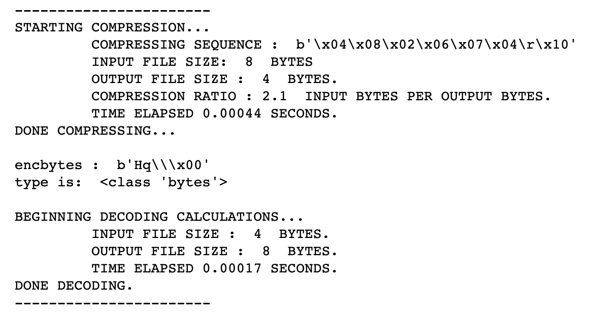 Image of simple compression and decompression