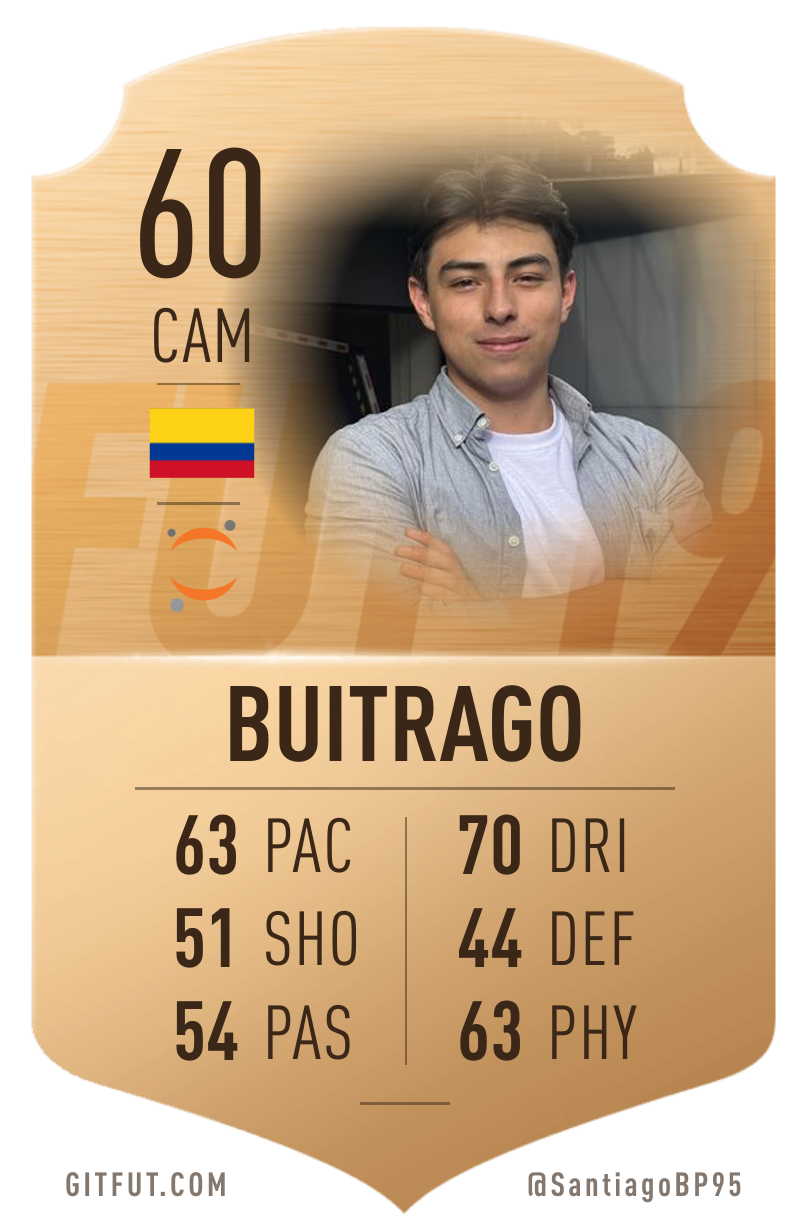 My GitFut card — GitHub stats as a World Cup 26 player card