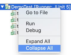 junit collapse all