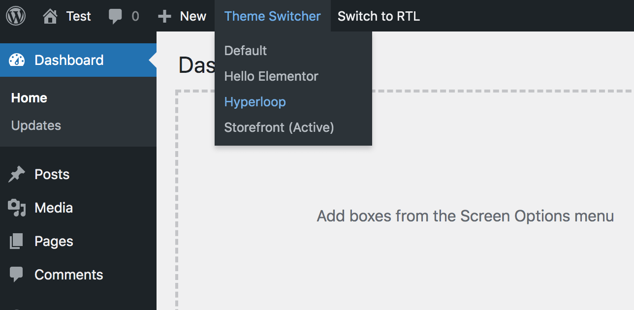 WP Theme Switcher UI