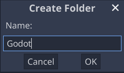 Godot新建文件夹